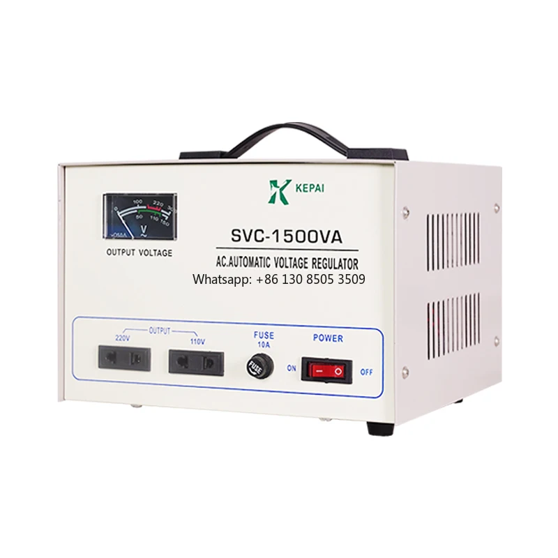 SVC-1500VA Single-Phase 220V Voltage Stabilizer Large-Power AC Household Air Conditioner Power Supply Made of Copper