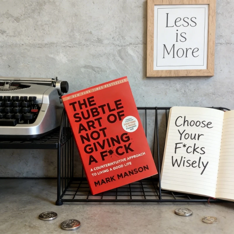 

Тонкое искусство не заботится: экологически чистый метод Мэнсона, бестселлер New York Times, справочник по жизненной практики