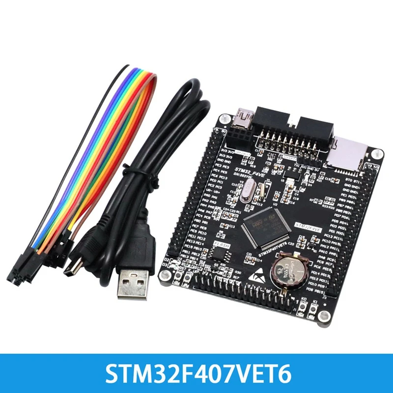 STM32F407VET6 Макетная плата Cortex-M4 STM32 Минимальная системная обучающая плата ARM Core Board + 3,2-дюймовый ЖК-экран TFT