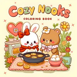 COZY NOOKS: Coloring Book for Adults Featuring Cute Cozy Daily Activities for Relaxation (Cozy Spaces Coloring)