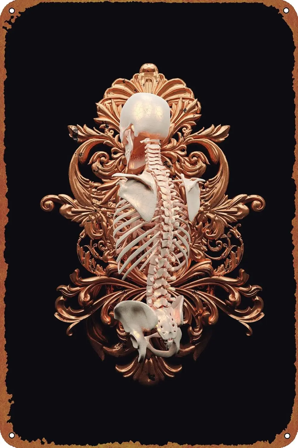 Royal Skeleton Tin Sign Decoration Vintage Metal Poster Signs Wall Decor 8x12 Inch 1pc sign sign