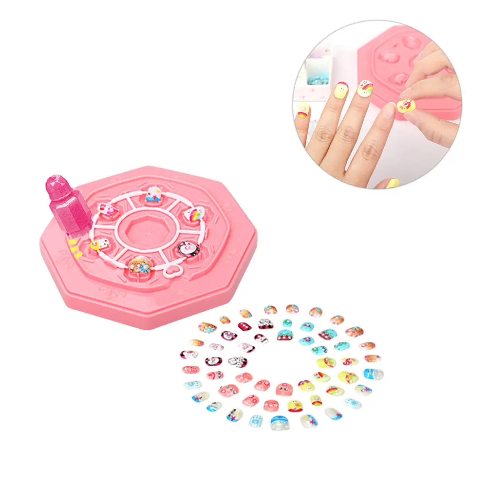 Nail Stickers Holographic Art 's Cute Cartoon Childrens False Nails Full