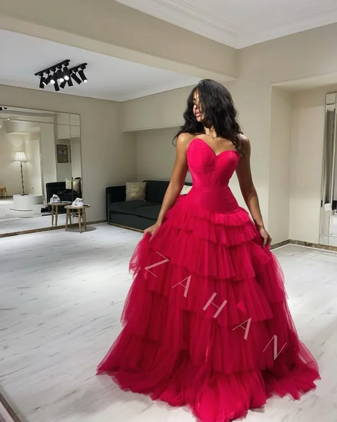 

Длинные милые вечерние вечерние платья с рюшами и оборками, многоуровневая юбка, корсет, топ, платье для выпускного вечера, гала-вечеринки, Pastrol Unis, на заказ