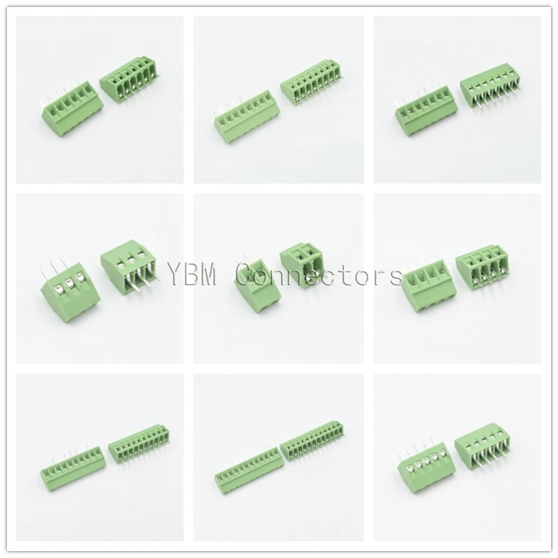 5/10pcs Kf128 2.54mm Pcb Mini Screw Terminal Blocks Connector For Wires Kf128-2.54 2p 3p 4p 5p 6p 7p 8p 9p 10p 12p 16p Terminal