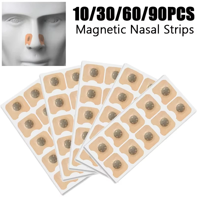 10/30/60/90Pcs Nose Breathing Patches Magnetic Suction Iron Nasal Strips Increase Air Improve Sleep Quality Reduce Snoring Tools