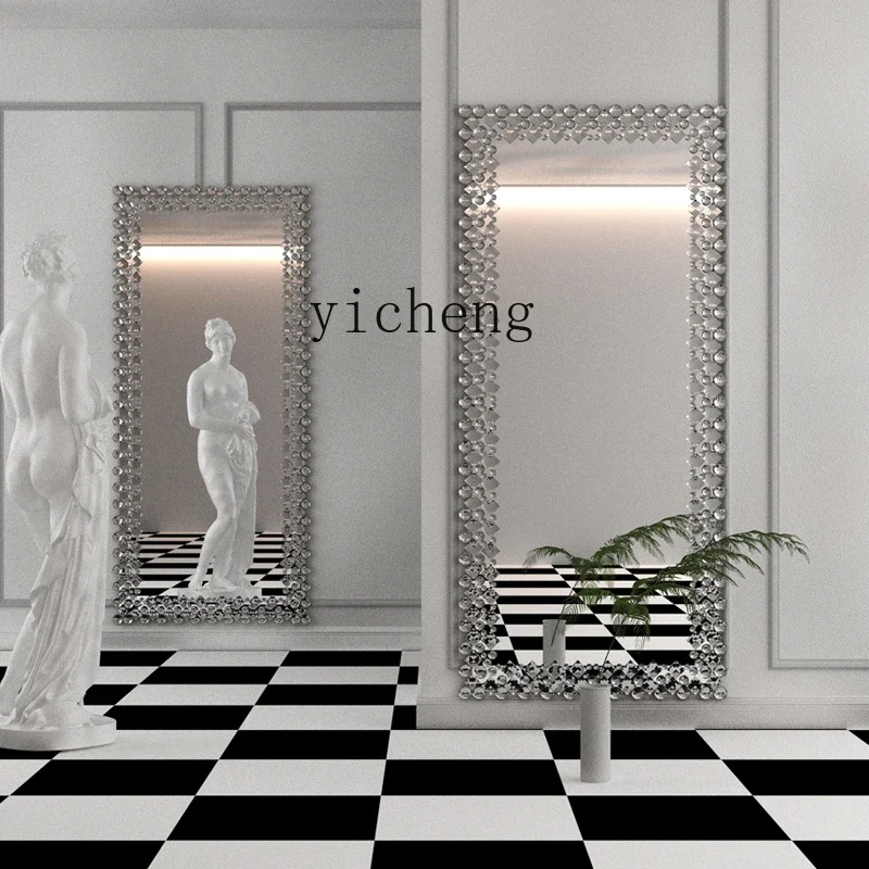 YFY girls room ins dressing fitting mirror clothing store high-end light luxury Internet celebrities wall-mounted large mirror
