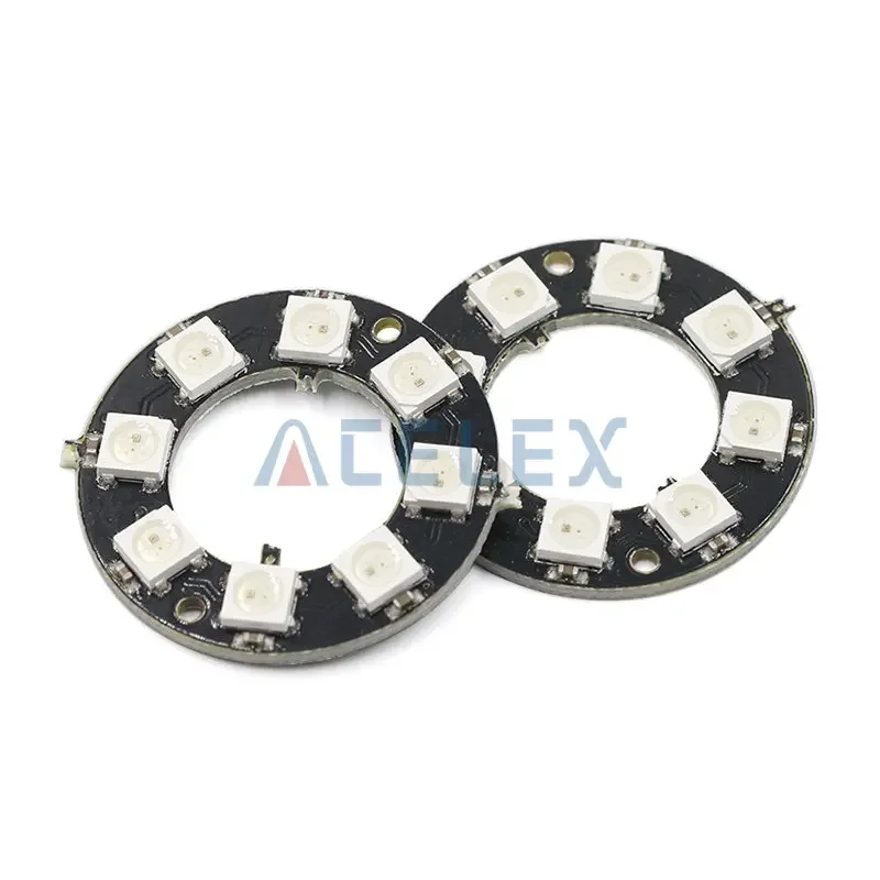 RGB LED Ring 1Bit 8Bit 12Bit 16Bit 24Bit WS2812 5050 RGB LED + Integrated Drivers Built-in full-color actuate lights Round