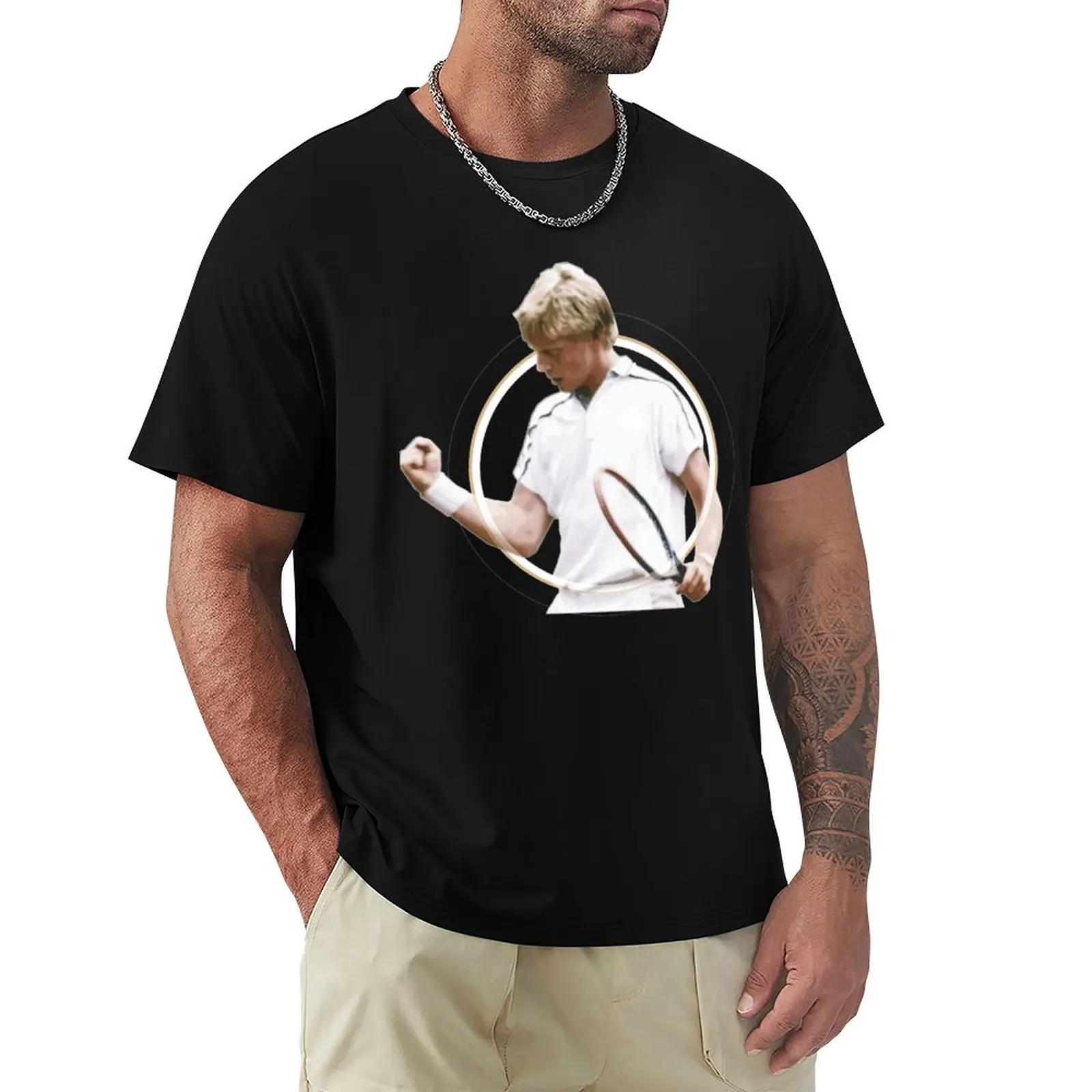 Boris Becker T-Shirt Basic Breathable Solid Color T-Shirt