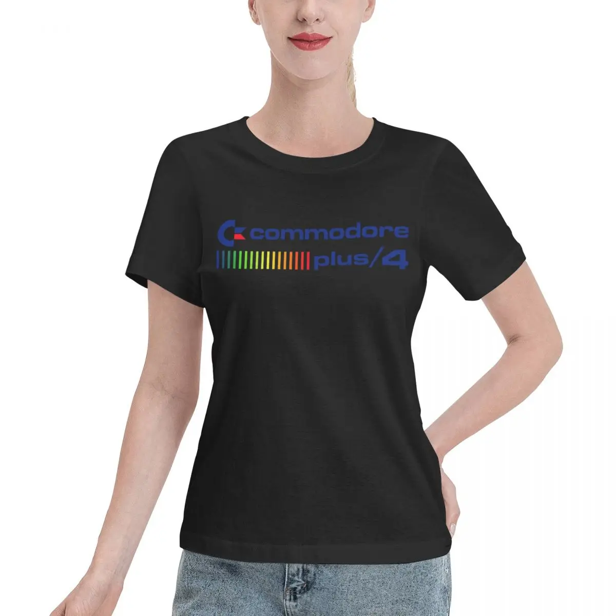 Hot Sale Commodore Plus 4 Logo Women's T-shirt Inner Wear Female Essential Clothing