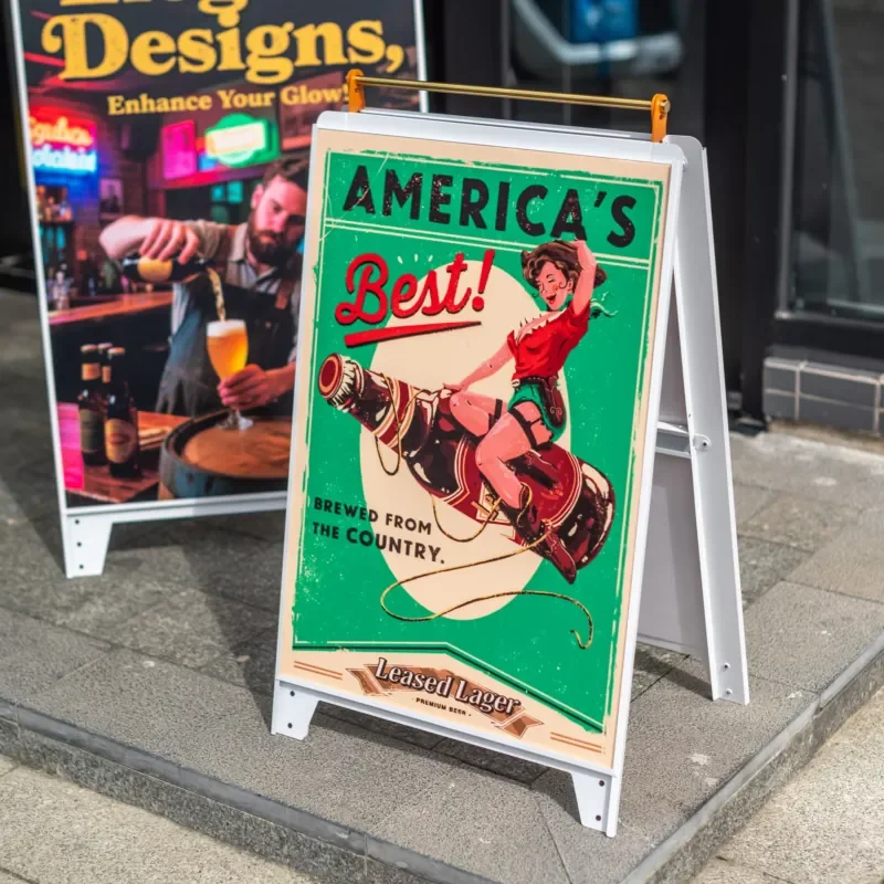 Vertical floor-to-ceiling display board Foldable double-sided kt board Poster display stand customization