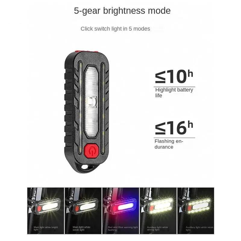 

Oct.248 Bike Light Shoulder Lantern Helmet Lantern Rear Light Bike Clip Light Warning Mountain Bike Taillight