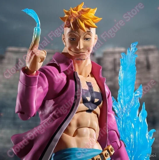 In Stock 100% Original  Bandai SHF One Piece Marco Marin Ford Decisive Battle on Top Action Figure Christmas Toy Gift Hobby