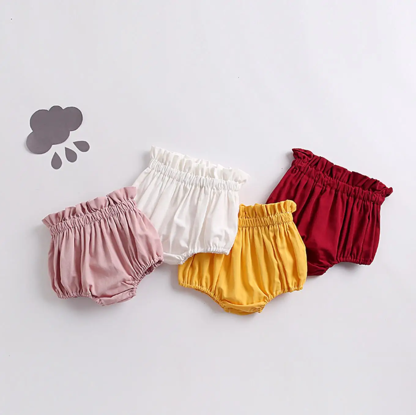 Sweet Candy Color Baby Bloomers Summer Cozy Cotton Infant Baby Shorts for Toddler Girls Clothing Children Short Pants 0-3 Years