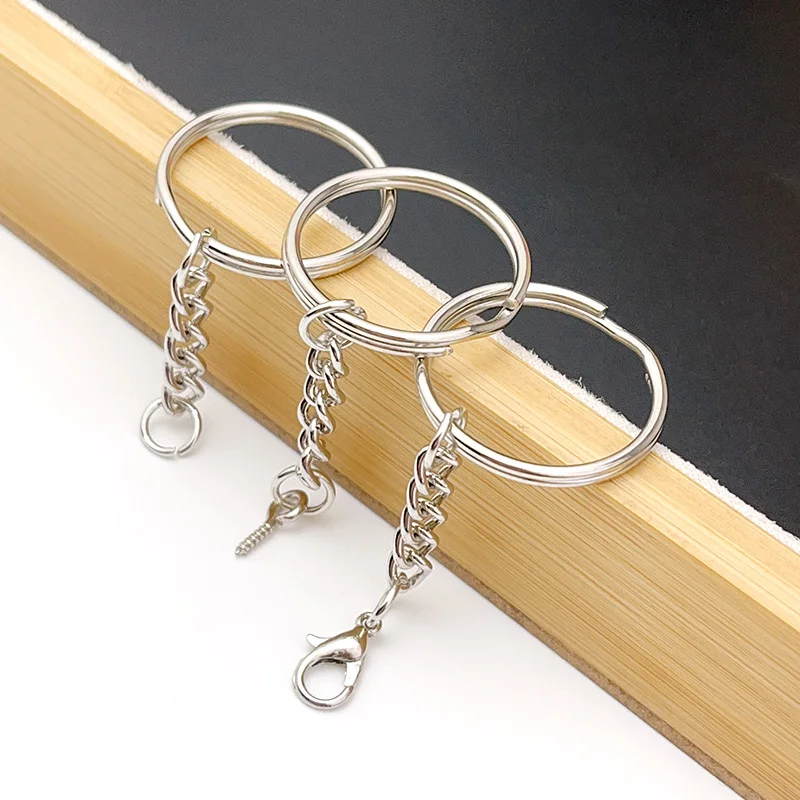 20-100Pcs 20-25mm Metal Screw Pin Key Ring Key Chain Round Wire Open Circle DIY Biżuteria Zabawka Wisiorek Akcesoria Hurtownia
