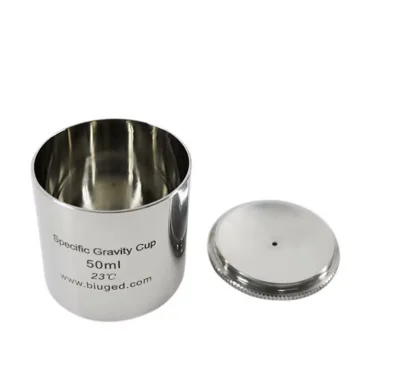 High precision paint coating specific gravity cup 50ML stainless steel liquid slurry density cup QBB