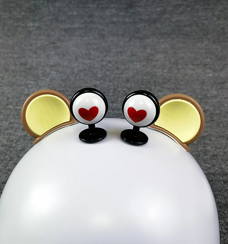 Electric Car Helmet Bear Ears Decoration Cute Eyes Personalized Horns Antlers Battery Motorcycle Modification Accessories