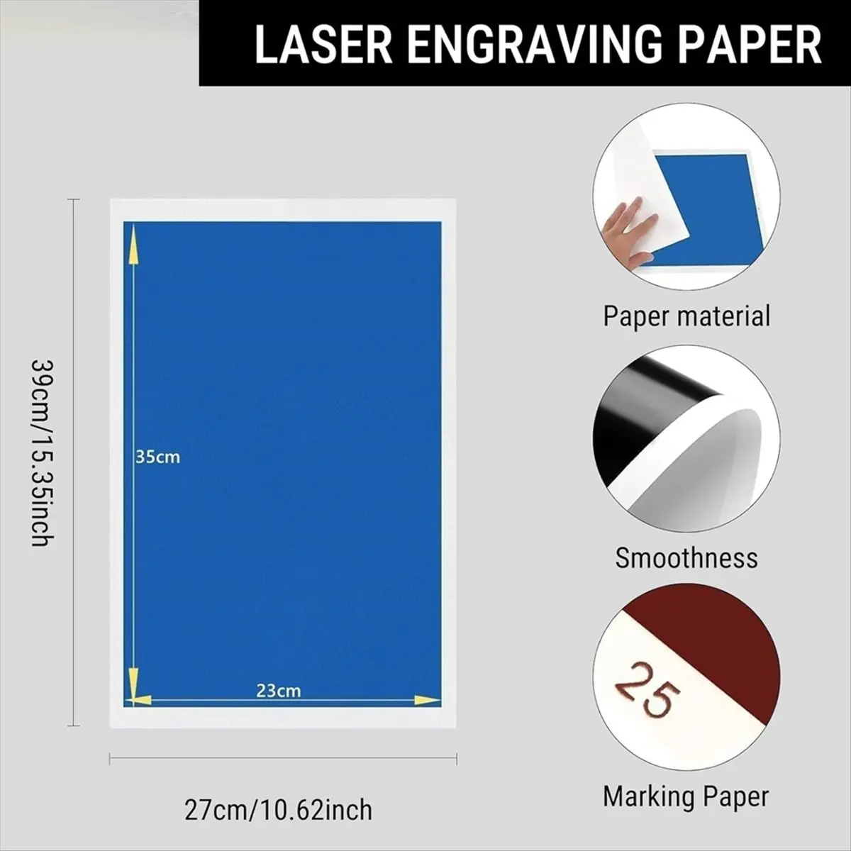 【BAAQ】 3 Sheets Color Laser-Engraving Marking Paper, 10.62