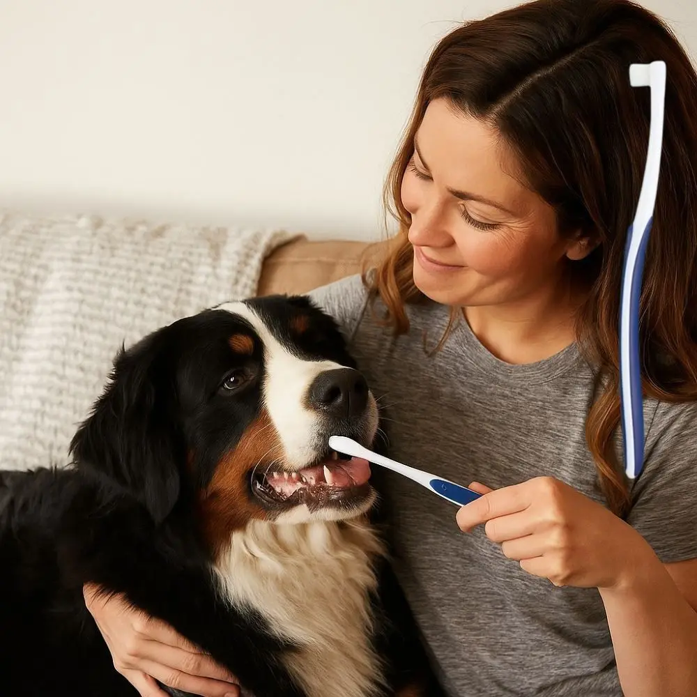 Soft Soft Bristles Dog Toothbrushes Long Handle Small Head O