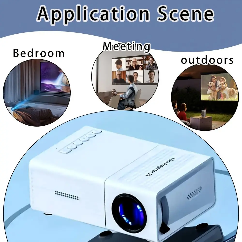 

1080P Resolution Mini Projector Built-in Speaker Remote Control Portable Projector LCD Technology Halloween Gifts LED Projector