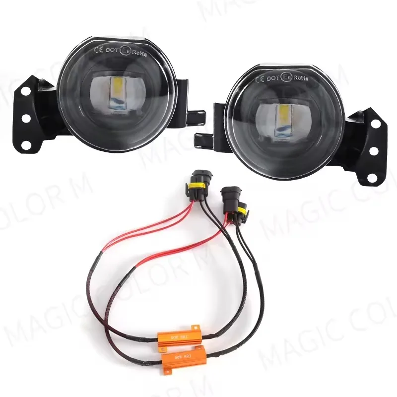 Car Fog Lamp For BMW E46 E60 E61 2003 2004 2005 2006 2007 2008 LED Angel Eyes Lens Halogen Front Bumper Headlight Accessories view 5
