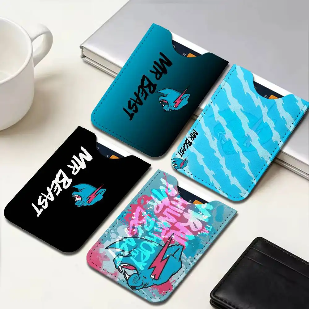 M-MrBeast Y-Youtuber PU Leather Cardholder Ultra Slim Credit ID Card Organizer Lightweight Business Card Holder