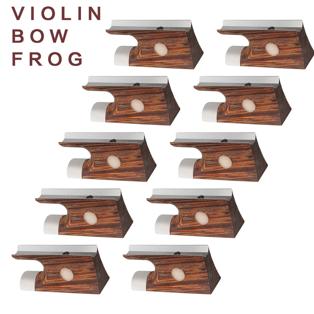 

4/4 Wenge Wood Violin Bow Frog - Durable Carbon Fiber Handcrafted Brazilwood Violin Bow Maker Parts