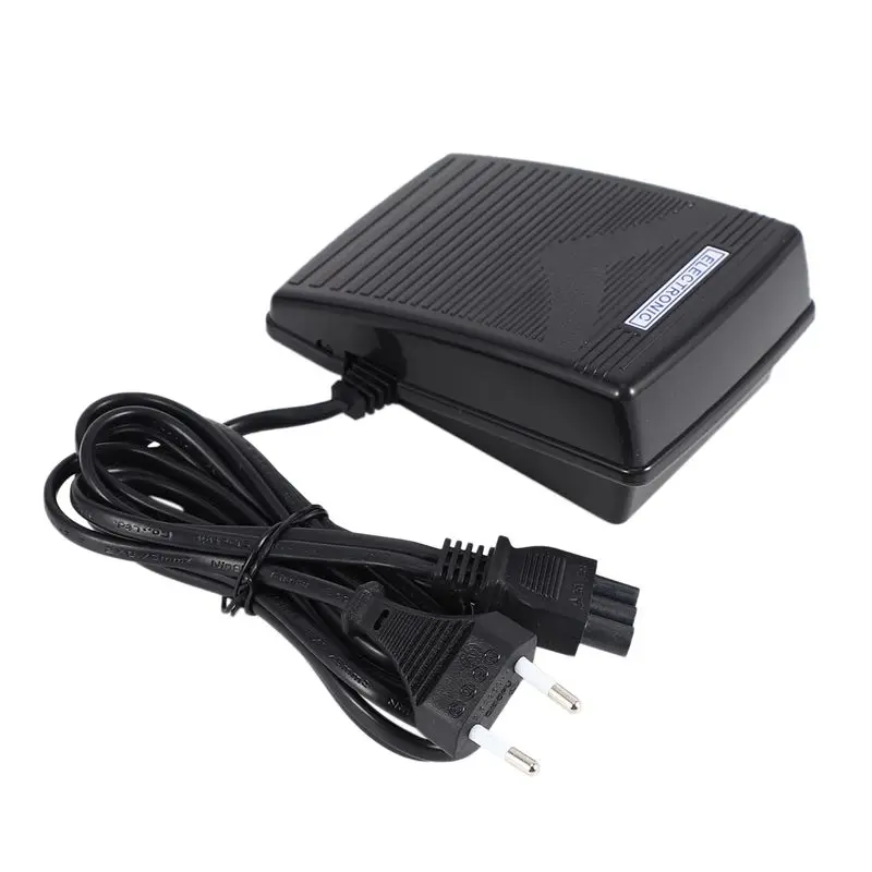 ABJN-5X Home Sewing Machine Foot Control Pedal With Power Cord Pedal Control Eu Plug 200-240V Black