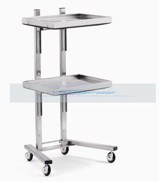 Stainless Steel Auxiliary Car With Wheels Beauty Salon Dyeing Trolley Cart Folding Car Barber Shop Special Net Red Tool Car