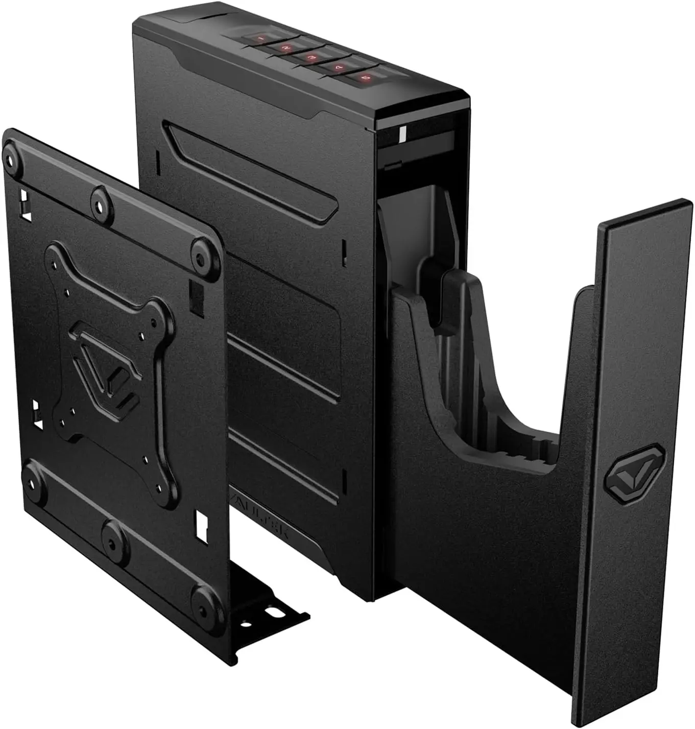 Slider Series Rugged Handgun Safe Quick Auto-Open Sliding Door Pistol Safe with Backlit Keypad and Mounting Plate (Non-Biometric