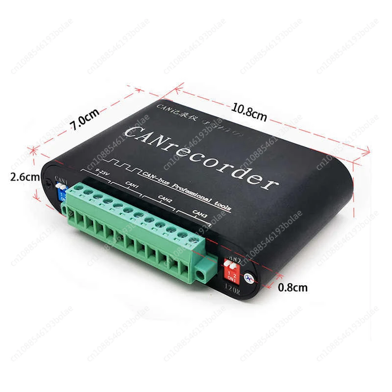 CAN bus data logger, offline recording and broadcasting, offline playback, relay, battery powered SD card storage