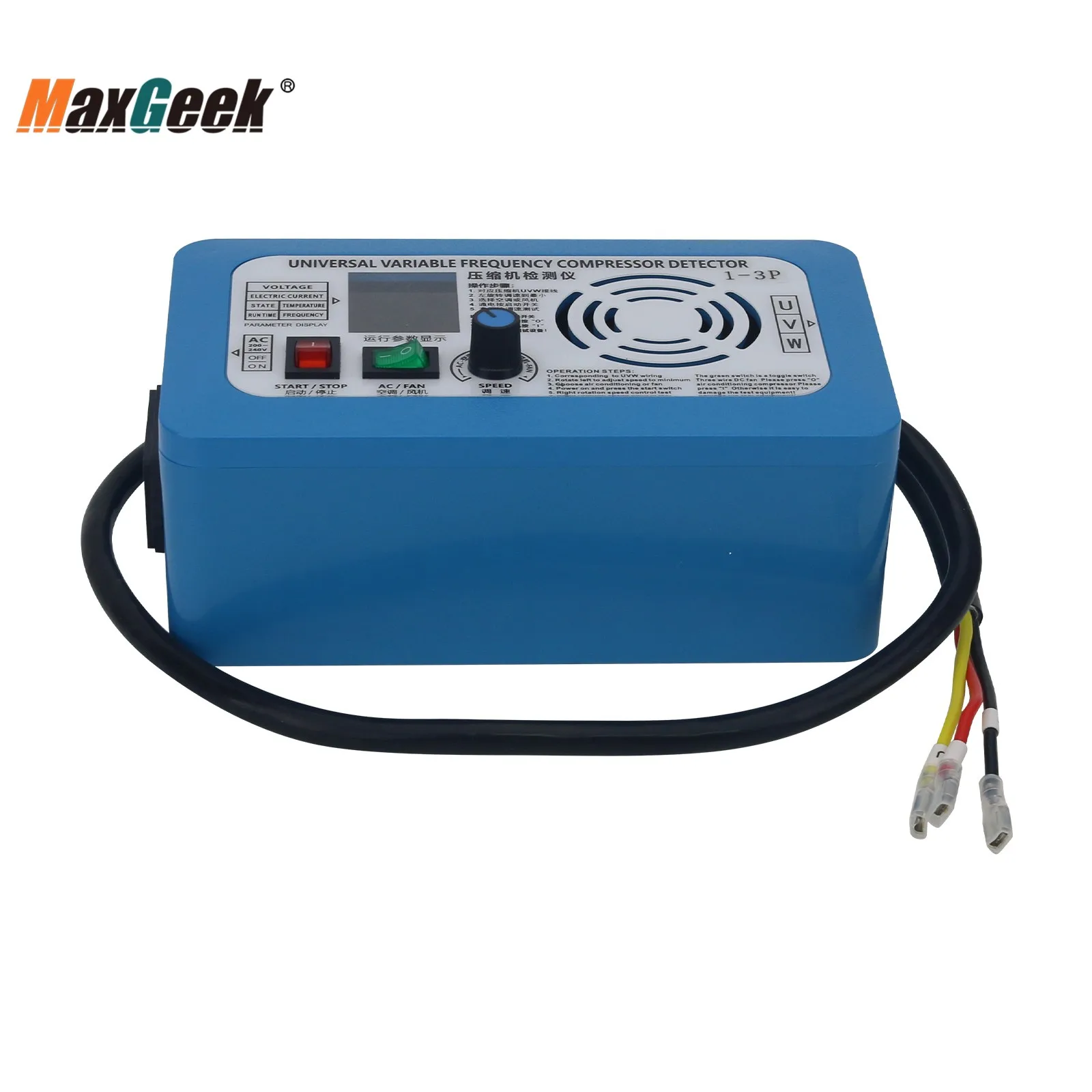 1-5HP Frequency Conversion Air Conditioning Compressor Detector AC200-240V with Color Screen Display Inverter Compressor Tester