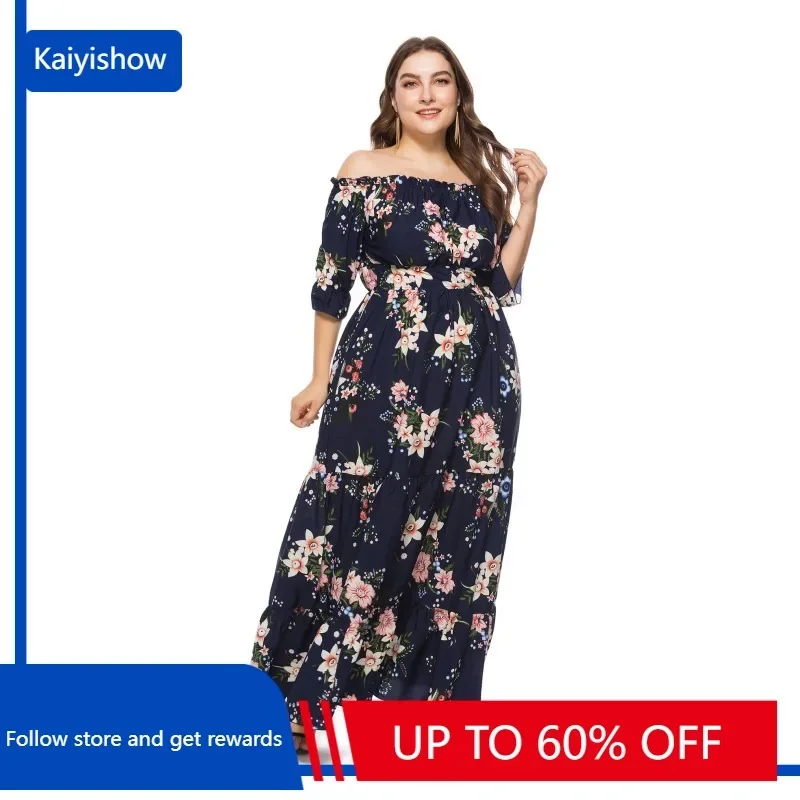 

Women Butterfly Flower Print Hem Maxi Dress Summer Boho Party Dresses Elegant Long Dress