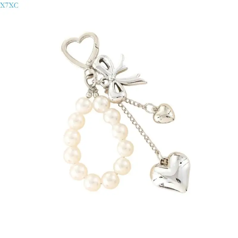 

X7XC Bows Bag Charm Pendant Aesthetic Purse Charms Aesthetic keychains Keyring Gifts
