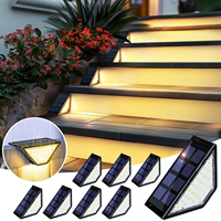 2/4 Pcs LED Outdoor Solar Light Step Lamp Lens Design Anti-theft Stair Light Decor Lighting For Garden Deck IP65 Fence Light