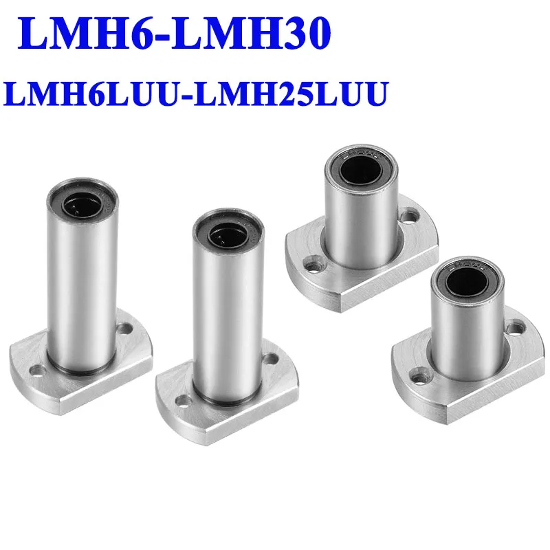

2pcs Flange Linear Motion Ball Bearing LMH6UU LMH8UU LMH10UU LMH8LUU LMH12LUU LMH20 LMH25 LMH Bearing Steel For 3D Printer CNC