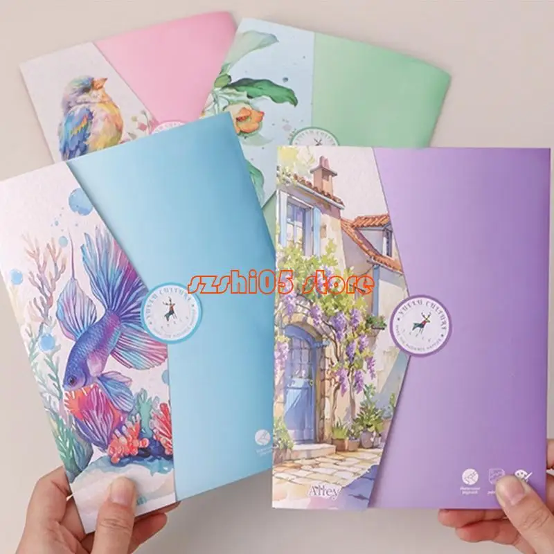 781E WaterColor Painting Set da colorare Libro immerge Pen Pigmenti Pigmenti acquerello Disegno forniture per studenti