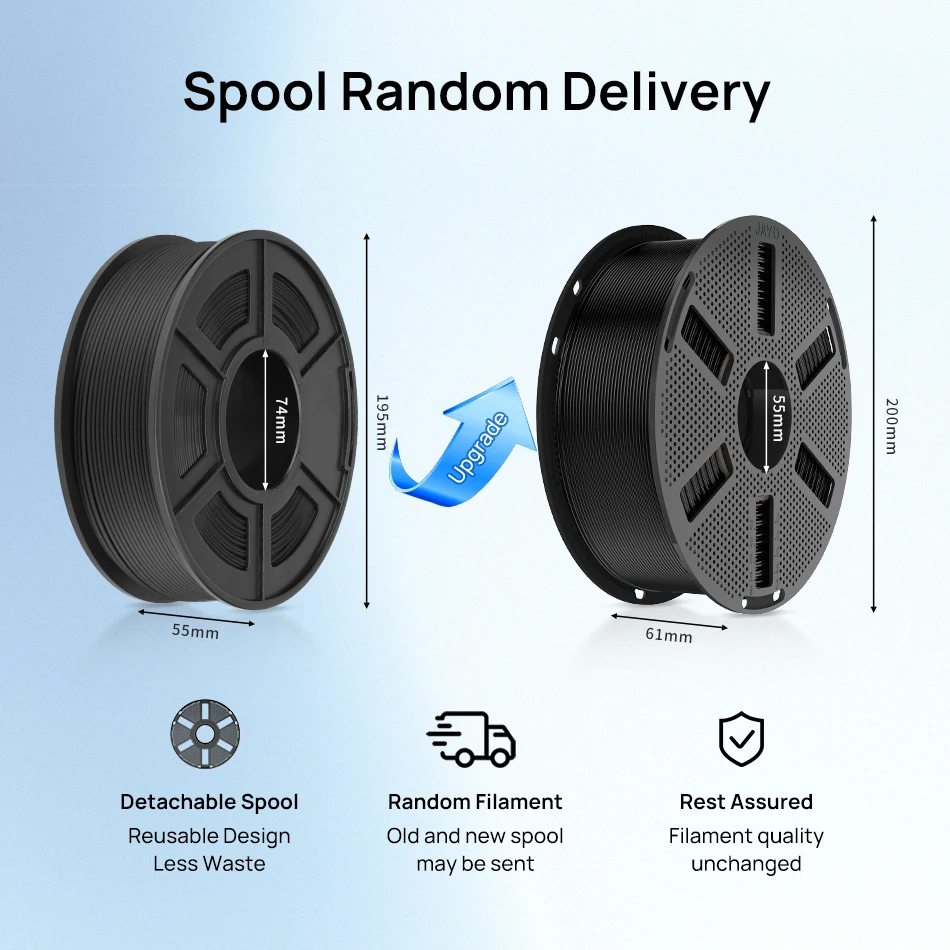 Image of JAYO PLA Filament 5 Rollen 3D-Drucker Filament PLA 1,75mm Passend für die meisten FDM 3D-Drucker Wiederverwendbare Spule mit 3D-Filament-Nachfüllungen 1,1KG/Rolle
