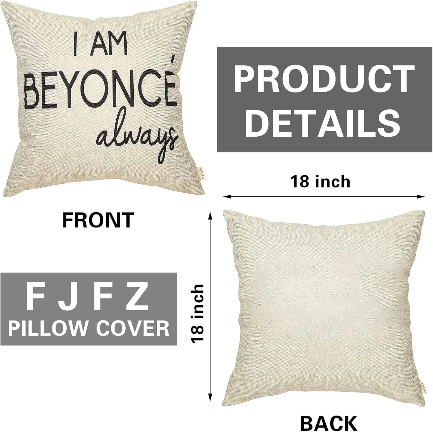 Funny Decoration I am Beyonce Always, Michael Scott Sign Décor Cotton Linen Home Decorative Throw Pillow