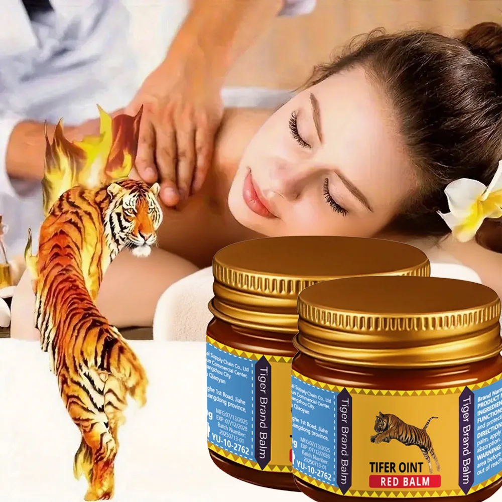 YUITIKUE Tiger Red Balm Gelenkpflege-Creme 60g - Beruhigt Muskeln & Gelenke Nicht-Fettig 2 Stück