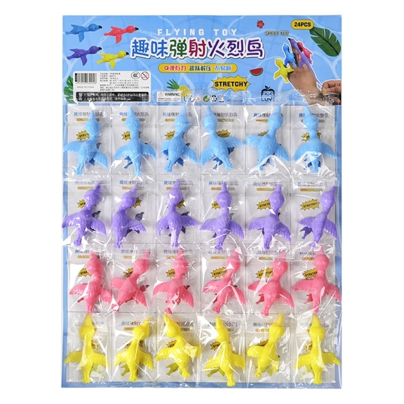 

Pack of 24 Children's Slingshots Stretch Bird Educational Toy Training Finger Toy for Indoor /Outdoor