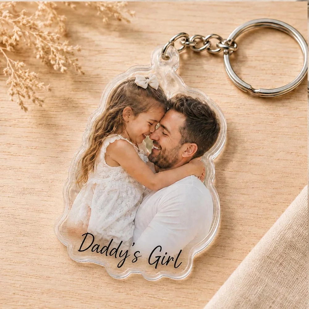 Personalized Photo Acrylic Keychain, Family Keepsake