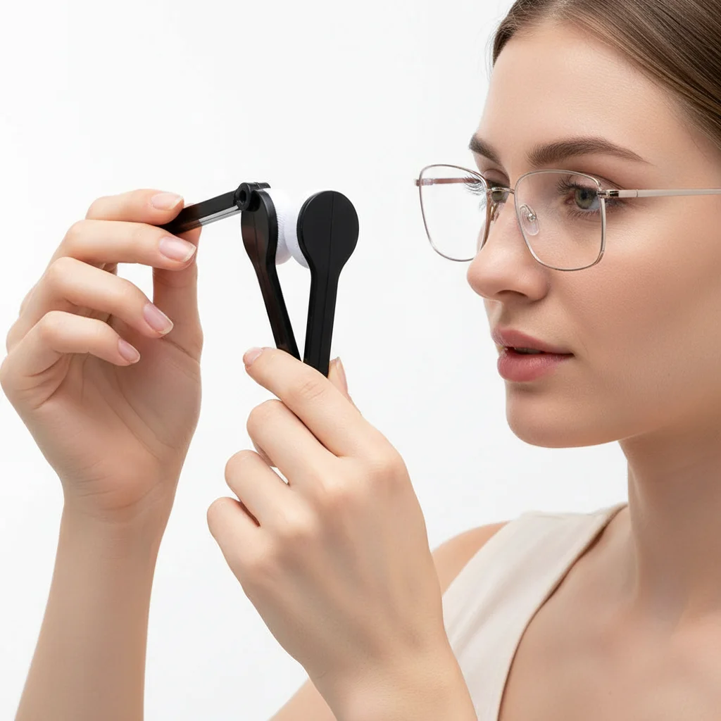 Two-side Glasses Cleaning Rub Mini Portable Glasses Brush Eyeglass Wiping Tool Superfine Fiber Microfiber Cleaner Brushes 2026