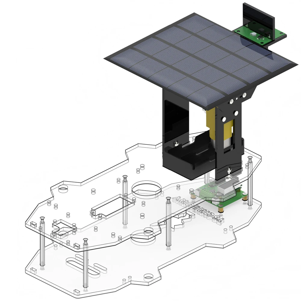 Tscinbuny Automation Robot Kit Component Solar Charging Panel Kit zonder chassis voor Arduino Education & Maker Projects