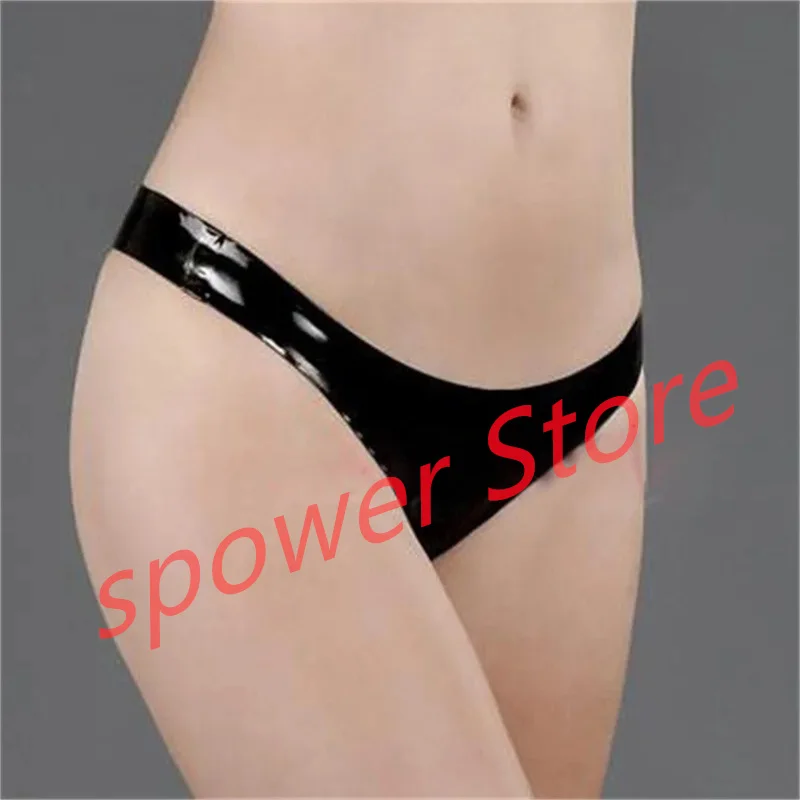 

Women Latex Briefs Black Panties Shorts Rubber Underwear Cosplay Costume