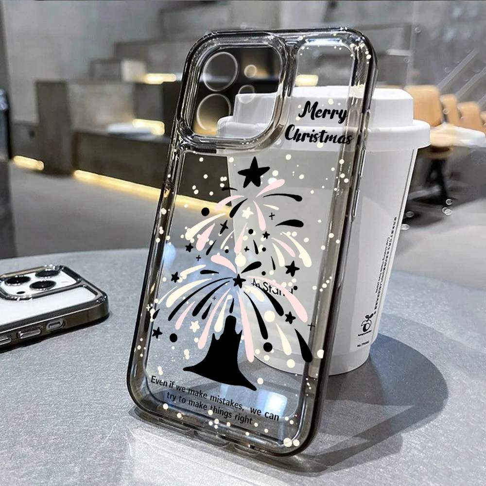 New Year Gifts Merry Christmas Phone Case For iPhone 11 Case iPhone 15 14 13 12 Pro Max XS Max XR 7 8 Plus SE Soft Clear Cover