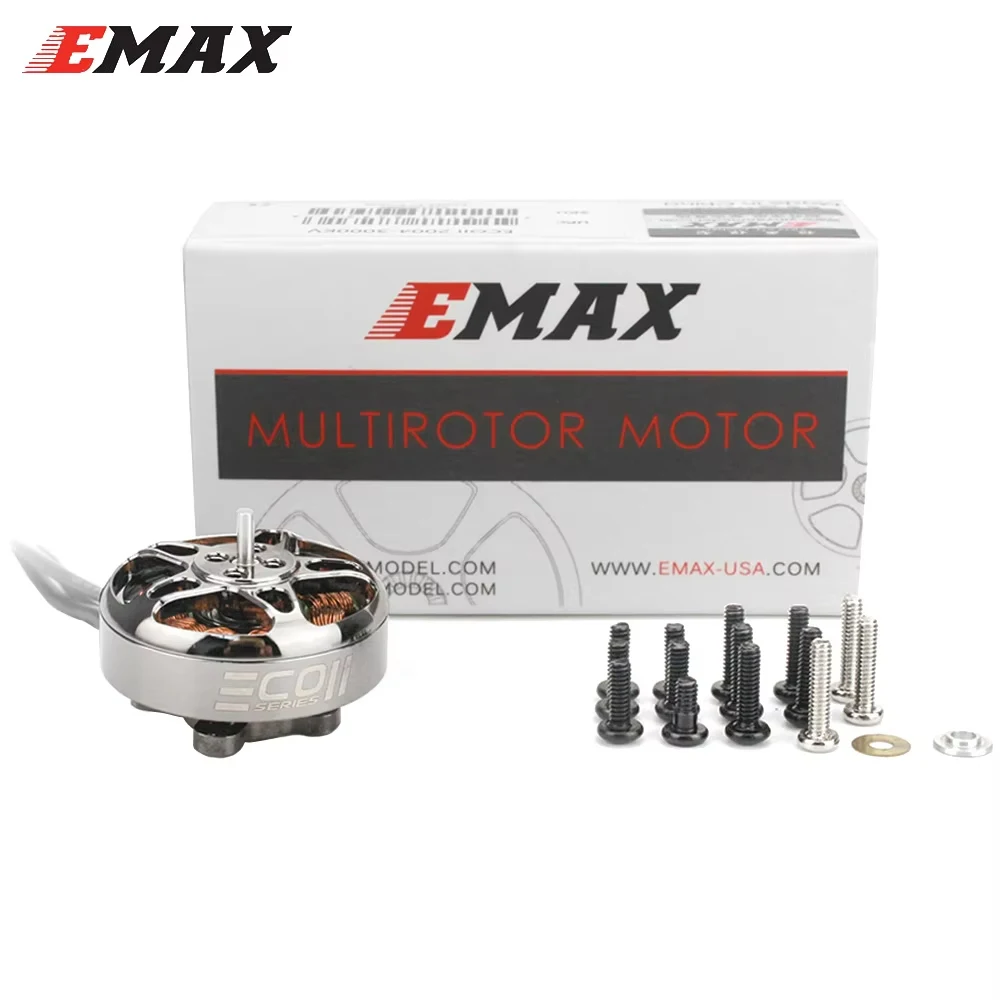 4 unids/lote Emax ECOII 2004 1600KV 2000KV 3000KV 3-6S 3mm eje sin escobillas CW Motor para RC Multirotor FPV Drone Quadcopter