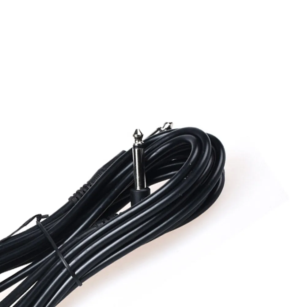 Cable de Guitarra de 5 Metros, Listo para Estudio, de 6.35mm Recto a Ángulo Recto, para Instrumentos Eléctricos, Acústicos y Bajos, Transmisión de Bajo Ruido