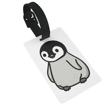 Baby Pinguin Gepäck anhänger Koffer Zubehör Reise PVC niedlichen Gepäck Boarding Tag tragbare Etiketten halter ID Name Adresse