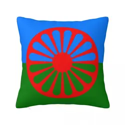 Romany Roma Travellers Flag Square Pillow Cases Cushion Covers Novelty Decor Throw Pillow Case Cover for Home 45*45cm