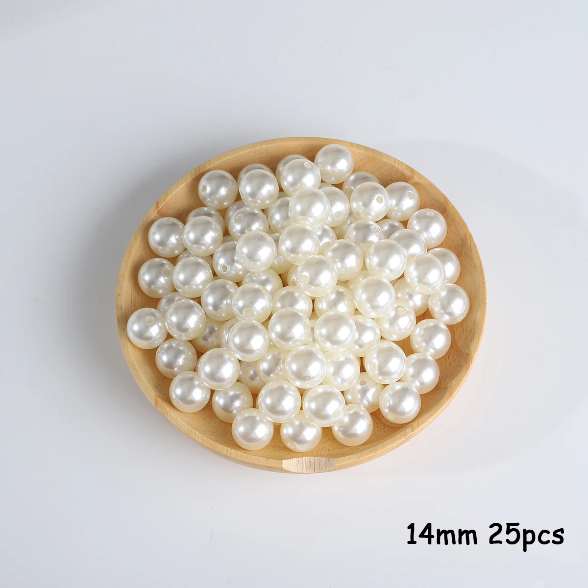 3-20mm 10-1000 stuks recht gat ABS imitatie parel beige witte armband met ronde kralen voor DIY ambachtelijke sieraden maken producten